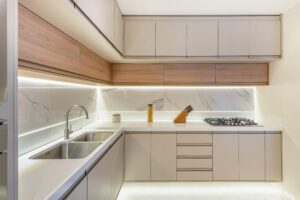 Móveis planejados para lavanderia compacta